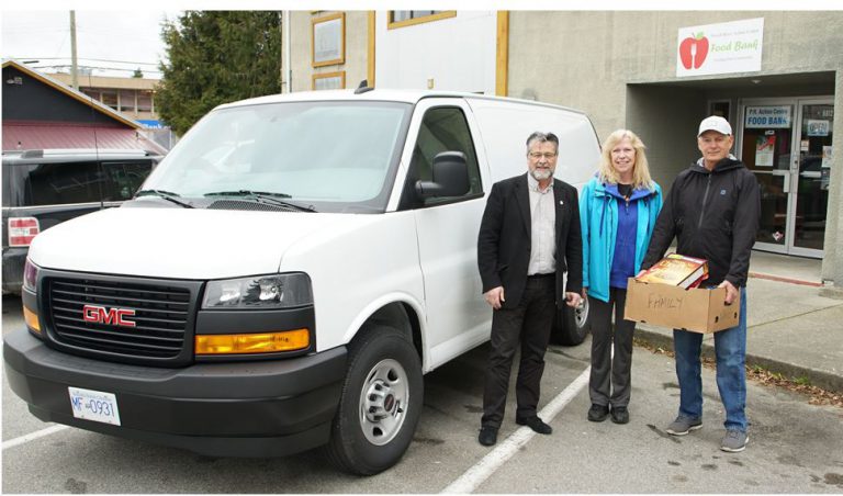 Local food bank celebrates new delivery vehicle