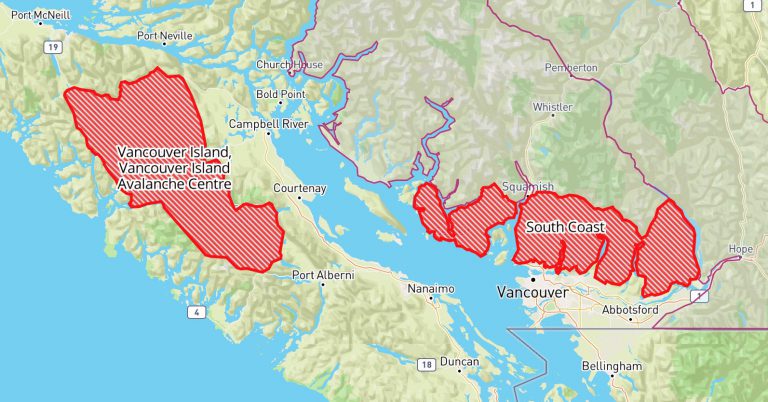 Avalanche warning issued for Vancouver Island, South Coast