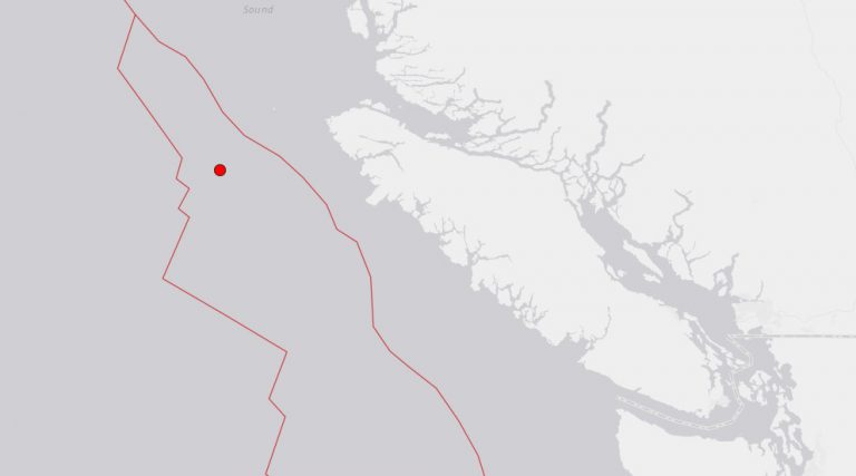 Magnitude 4.6 earthquake reported west of Port Alice.