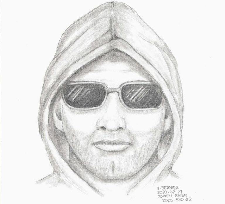 Sketch released of man suspected of exposing himself on Penticton Trail