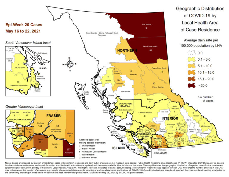 COVID cases fade in Powell River Local Health Area 