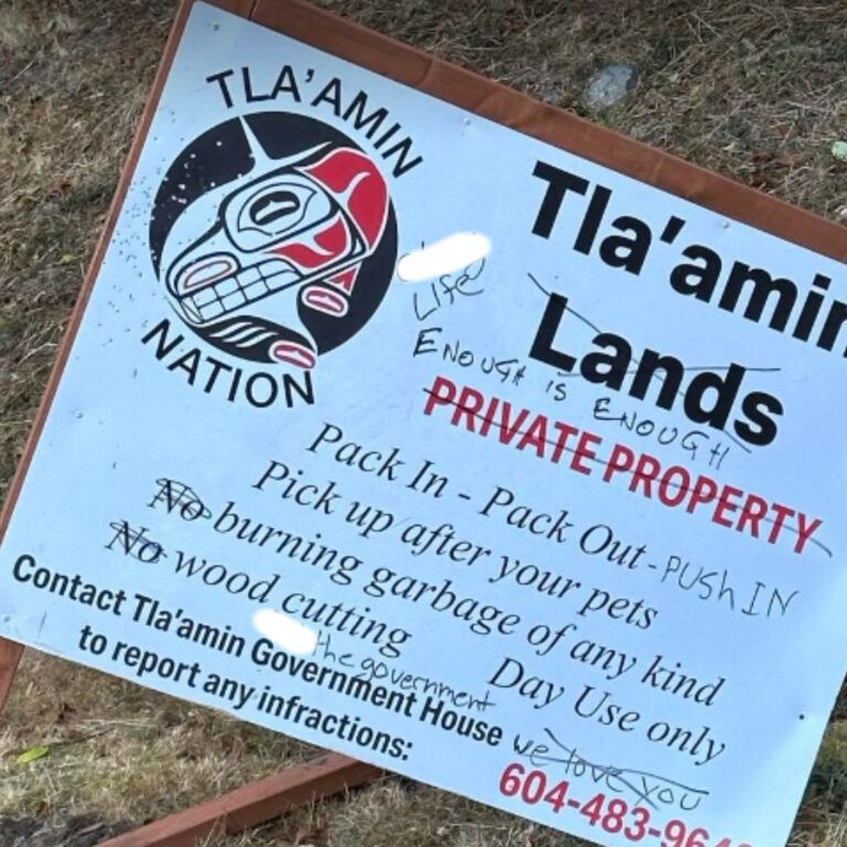 Vandalism on Texada Island condemned by Tla’amin Nation